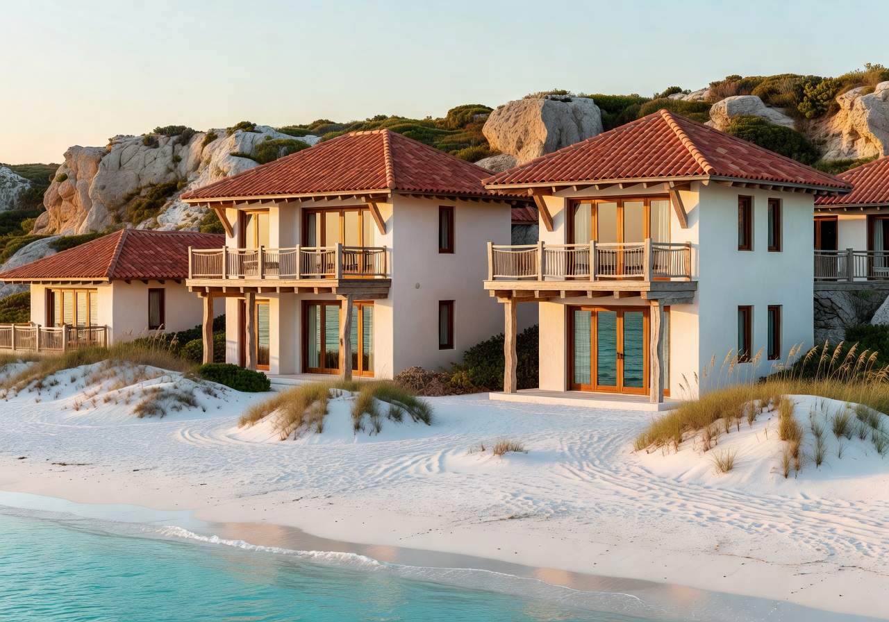 Beautiful coastal architecture of SunHaven resort